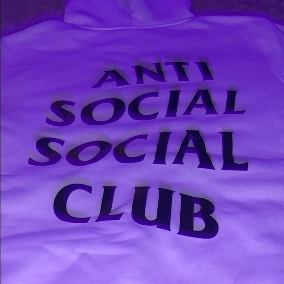 white anti social social clue hoodie - Picture 4 of 4